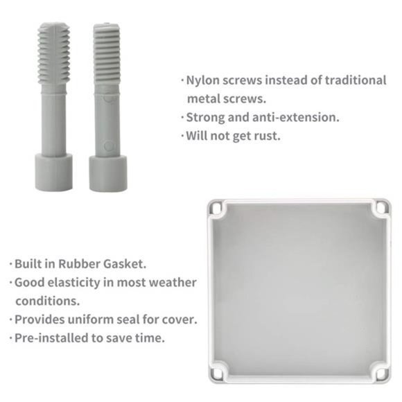 Weatherproof Outdoor Box Electrical with Cover 4.33”3.15”3.35” (1108085mm) - Picture 6 of 6